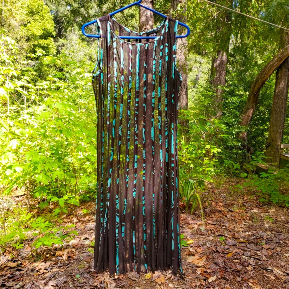 Beach Cover-up, Sheer over dress
